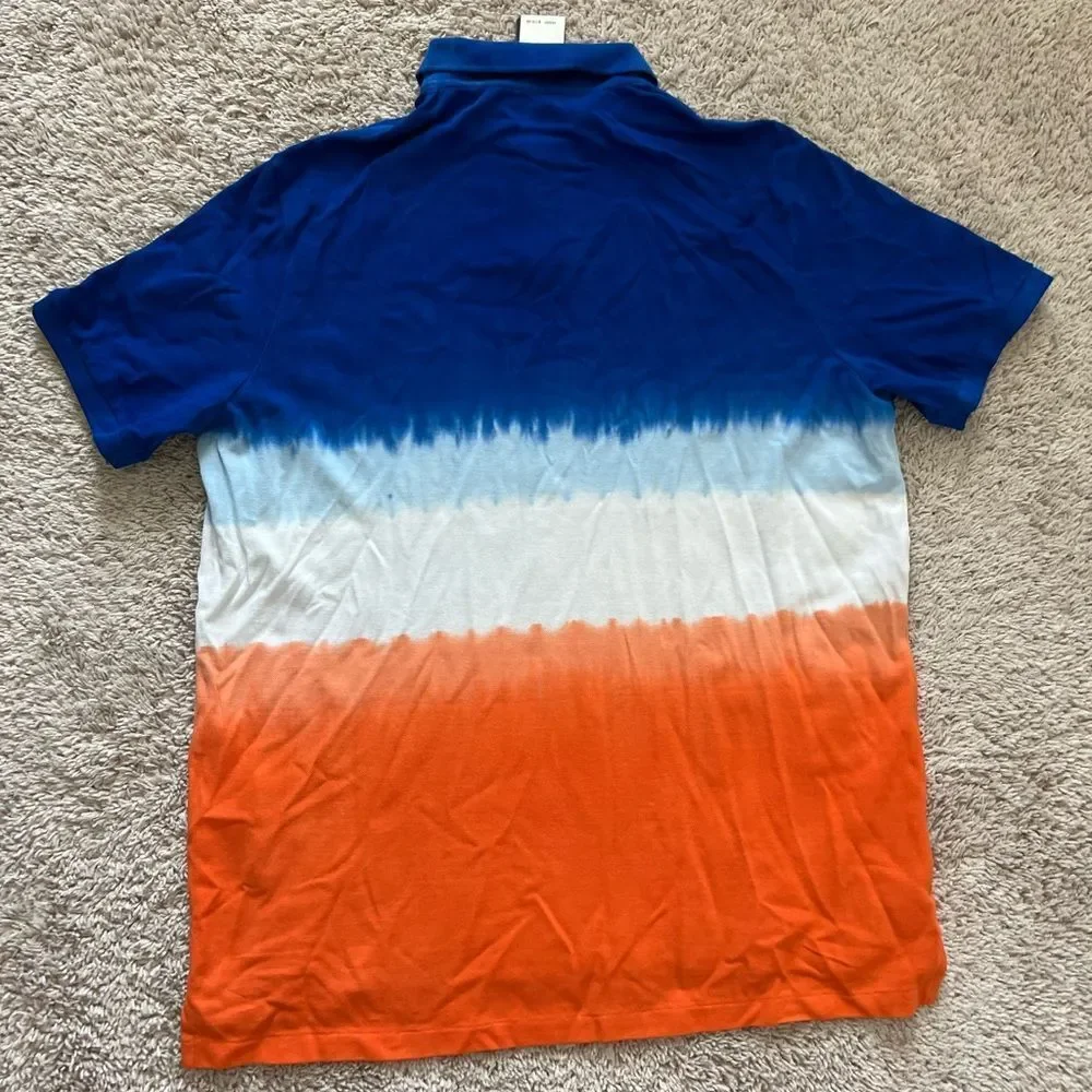 Polo Ralph Lauren Men's Blue Classic-Fit Multi Tie-Dye Polo Shirt